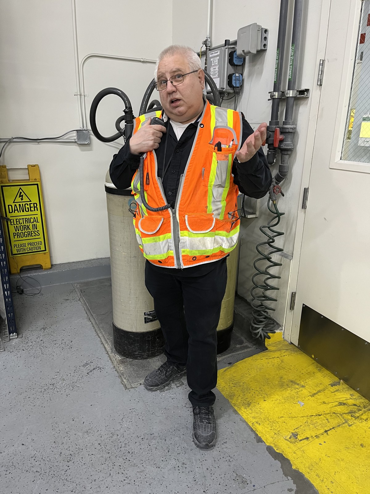 Jay Olivo on the plant floor